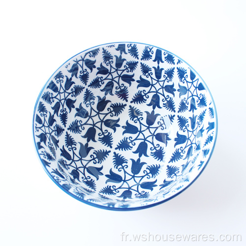 Wholesale coussin bleu de nouilles nouilles de riz de riz porcelaine